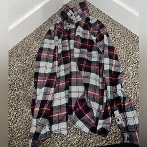 Multi colored plaid button down